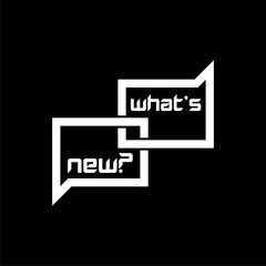 Whats new logo isolated on dark background