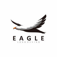 Fototapeta premium beauty flying eagle logo design