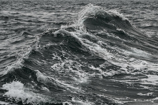 grosse vague de l'oc&eacute;an Atlantique