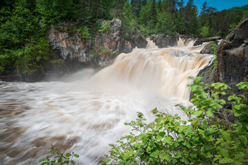 A view from a lookout near the top of High Falls in Kap-Kig-Iwan Provincial Park, a little bit...