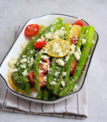Lemon asparagus with feta