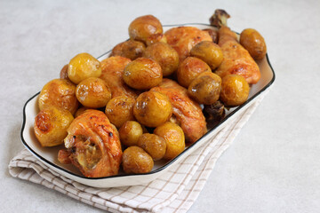 Roast chicken drumsticks