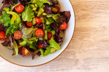 Fresh healthy mixed salad
