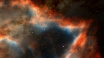 Universe filled with stars, nebula and galaxy
