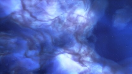 Cosmic background with a blue purple nebula and stars
