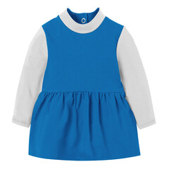 Give a boost to your designing activity by using this Sweet Baby Girl Dress Mockup In Brilliant Blue Color.