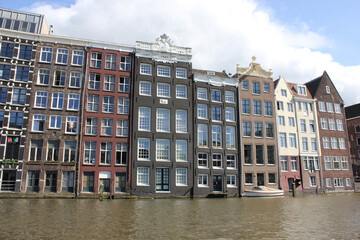 Naklejka premium city canal houses