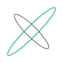 Line Planet Orbit Trajectory Pathway Track Space Cosmos Atom  Molecule Astronomy Instagram Highlights Round Cover Element Label Icon Template Pattern