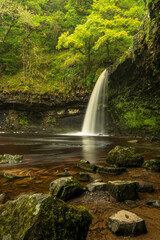 The Lady Falls - Waterfall - Sgwd Gwladus, Brecon Beacons, Wales
