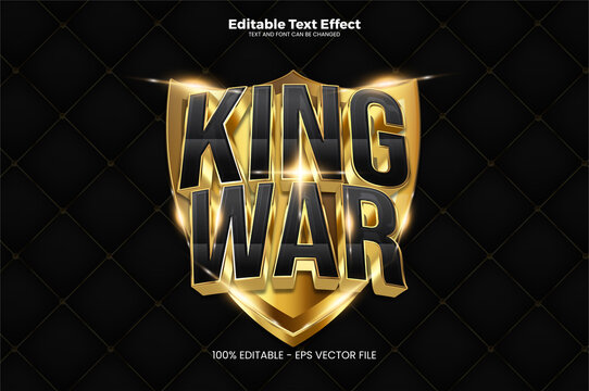 King War Editable Text Effect In Modern Trend Style