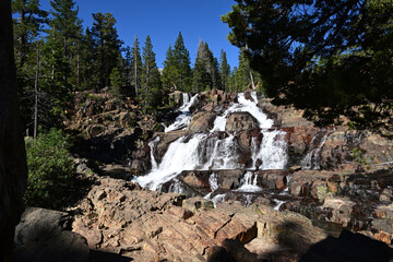 Waterfalls off Fallen Leaf Road, Lake Tahoe, California