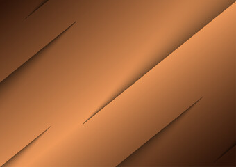Gold abstract background with diagonal stripe lines and shadow