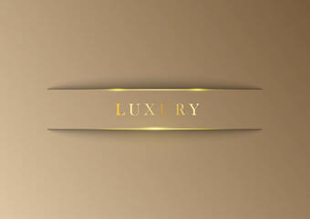 Elegant brown shade background with golden line elements and light effected