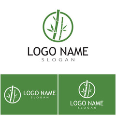Bamboo Logo Template vector icon illustration design
