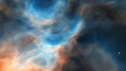 Fototapeta premium Space nebula, for use with projects on science, research, and education. Illustration 
