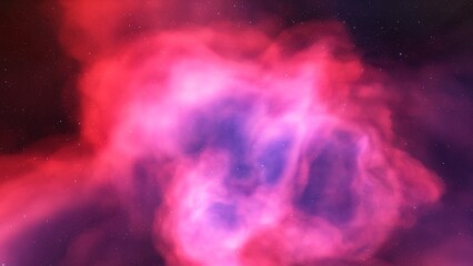 bright nebula, nebula in space, majestic red-purple nebula, beautiful space background 3D render
