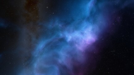 bright nebula, nebula in space, majestic red-purple nebula, beautiful space background 3D render
