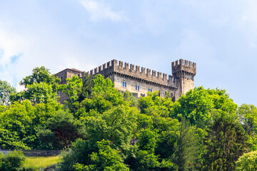 Fototapeta na wymiar Sasso Corbaro Castle in Bellinzona, Switzerland. UNESCO World Heritage Site