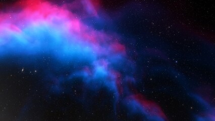 bright nebula, nebula in space, majestic red-purple nebula, beautiful space background 3D render
