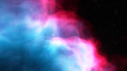 Deep space nebula with stars. Bright and vibrant Multicolor Starfield Infinite space outer space background with nebulas and stars. Star clusters, nebula outer space background 3d render
