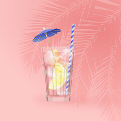 Summer cocktail in pinkbackground 1x1 svg
