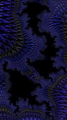 Artistic and imaginative digitally designed abstract 3D fractal background