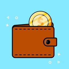 coin purse investment cartoon