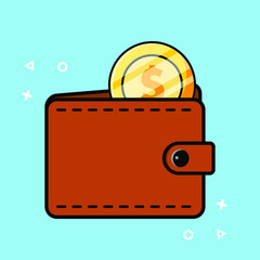 coin purse investment cartoon