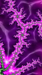 Artistic and imaginative digitally designed abstract 3D fractal background