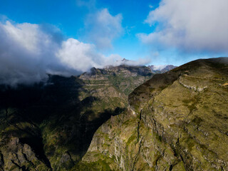 Fototapeta na wymiar Madeira Island muntain, Ribeira Brava