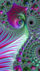 Artistic and imaginative digitally designed abstract 3D fractal background