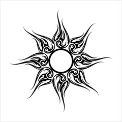 Tribal Tattoo Sun M_2206002