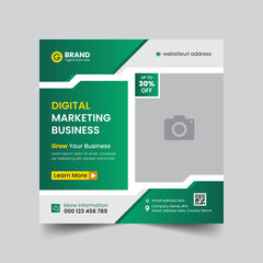 Digital marketing business social media post vector design template. Creative online advertising social media banner layout