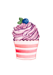 Bluberry cupcake.