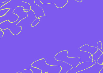 Colorful abstract doodles violet background frame waves lines purple web graffiti frame