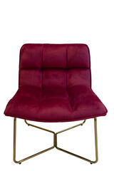 Modern red armchair.