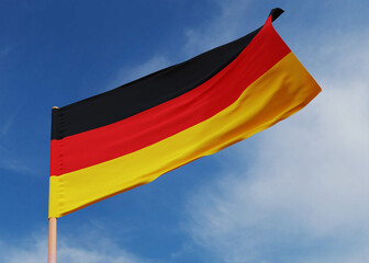 3d visualization, waving flag of the country, patriotic symbol of the state - Germany