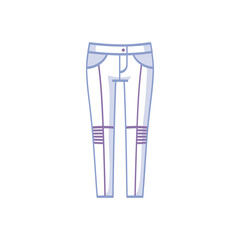 Women's clothing stroke icon of trousers. Vector illustration EPS10