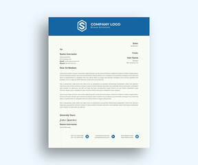 elegant corporate formal letterhead Design