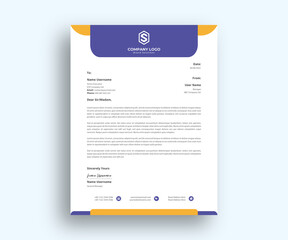 corporate formal letterhead Design template