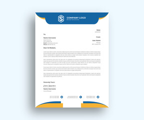 elegant unique corporate letterhead Design template
