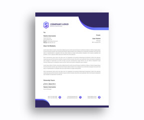 simple elegant corporate formal letterhead Design template