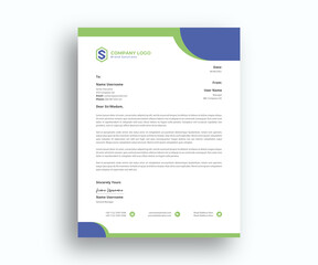 modern elegant corporate formal letterhead Design template