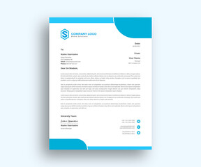 modern elegant corporate formal letterhead Design template