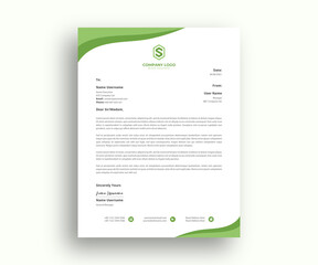 elegant corporate formal letterhead Design template