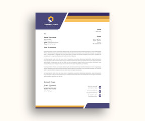 corporate official formal cover letter Design template