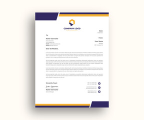 corporate simple cover letter Design template