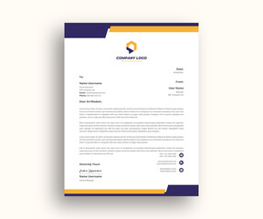 unique corporate official cover letter Design template