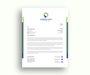 modern corporate official cover letter Design template
