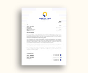 corporate official cover letter Design template
